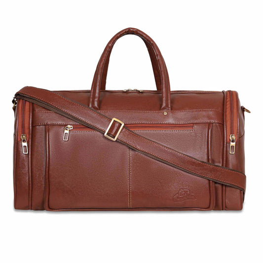 Leather Duffle Bag for Men | Travel, Gym, Sports & Overnight Bag (Tan)