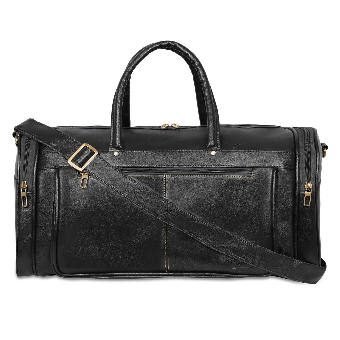 Leather Duffle Bag for Men | Travel, Gym, Sports & Overnight Bag - Black