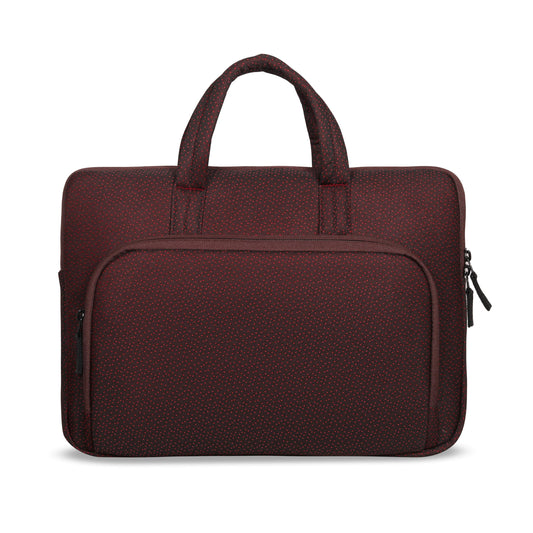Leather World 15.6 inch Laptop Briefcase Shoulder Sling Office Business Professional Travel Messenger Bag for Men and Women Water Repellent Formal Executive Bags. (Maroon)