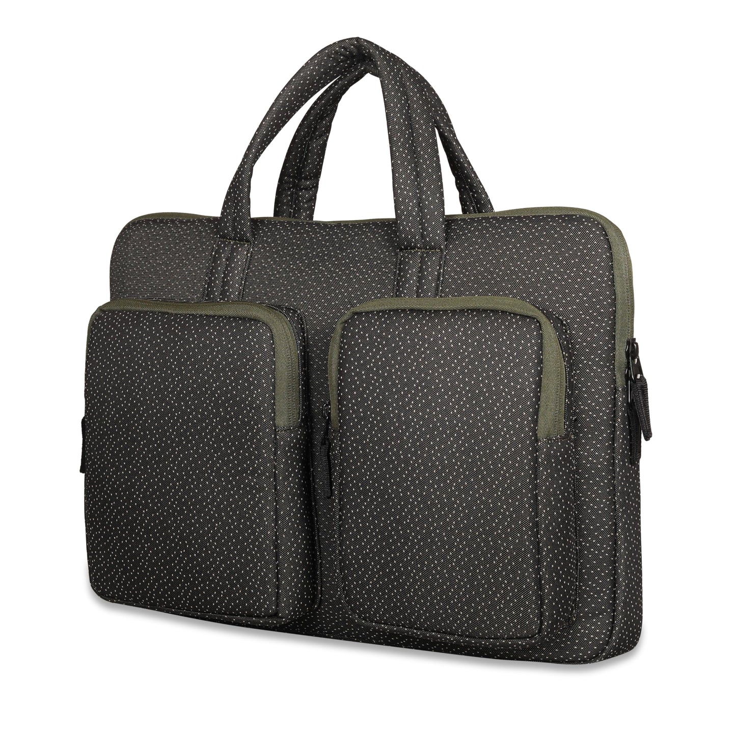 Leather World 15.6 inch Laptop Briefcase Shoulder Sling Office Business Professional Travel Messenger Bag for Men and Women Water Repellent Formal Executive Bags. (Green)