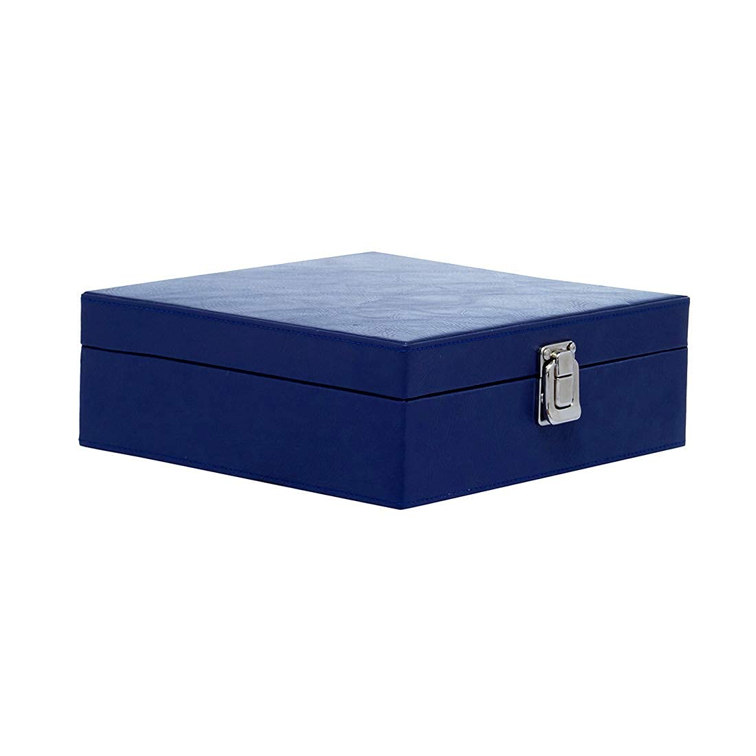 8 Slots Elegant Watch Organizer Box With Plain PU Leather Finish