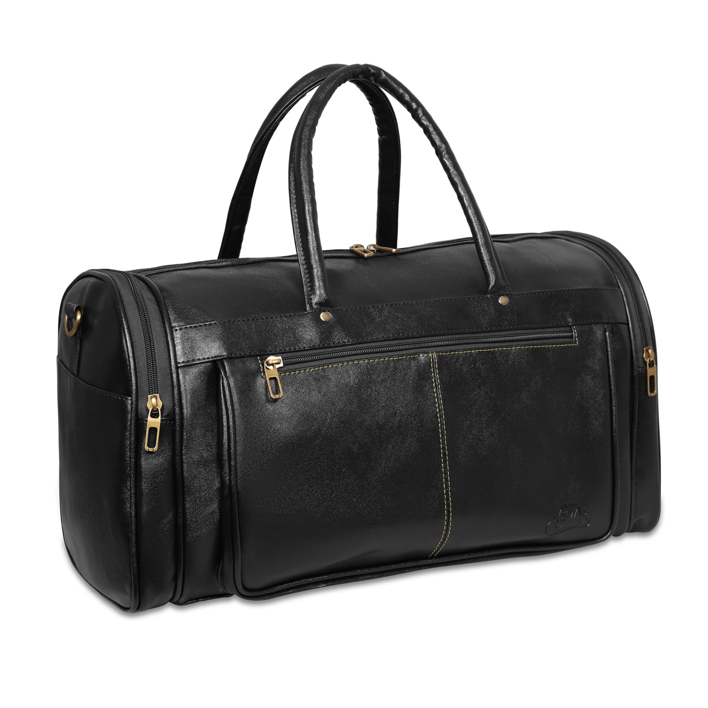 Leather Duffle Bag for Men | Travel, Gym, Sports & Overnight Bag - Black