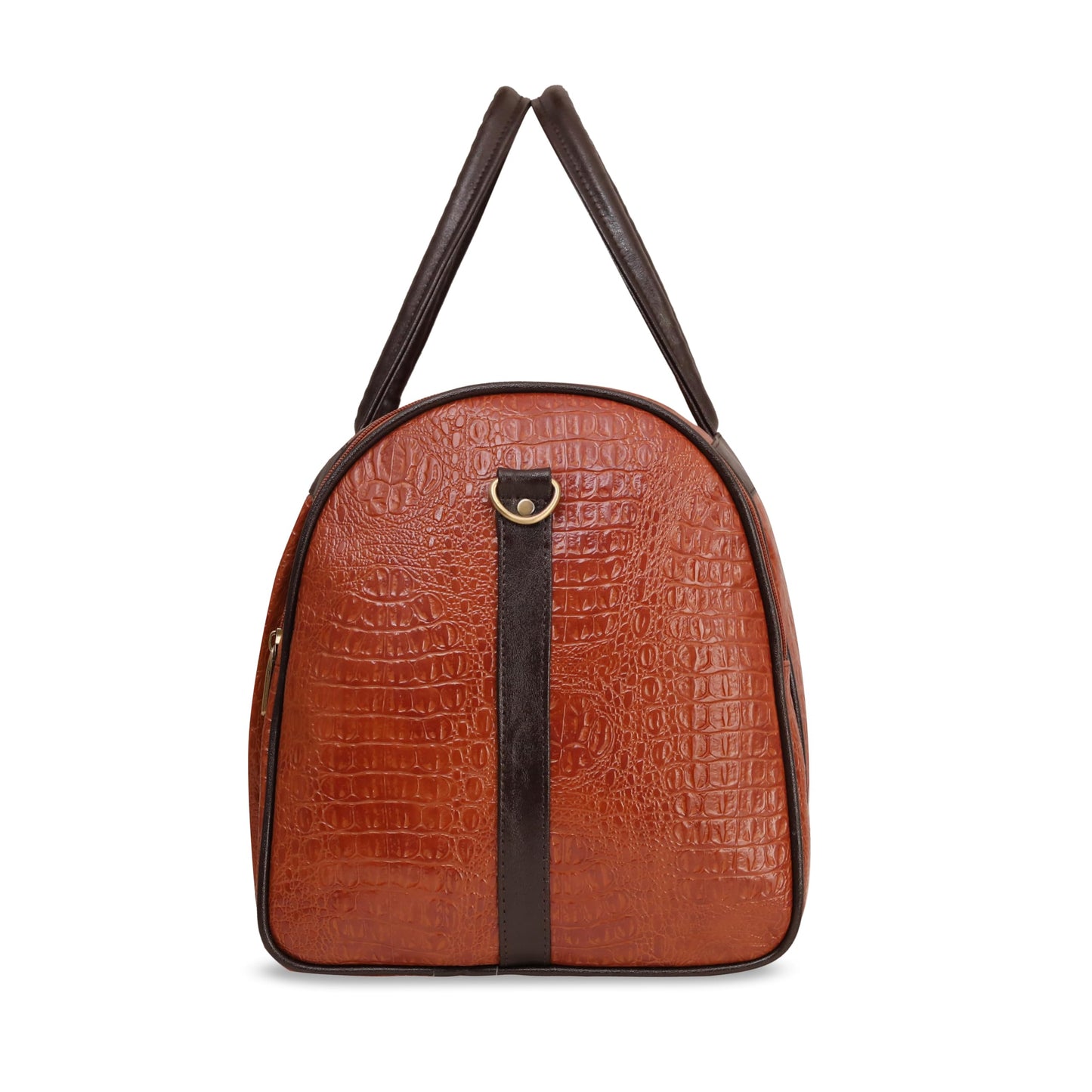 Leather World Duffel Bag Textured Leatherette Luggage Duffle Weekender Bag for Travel - Men and Women's (Tan)