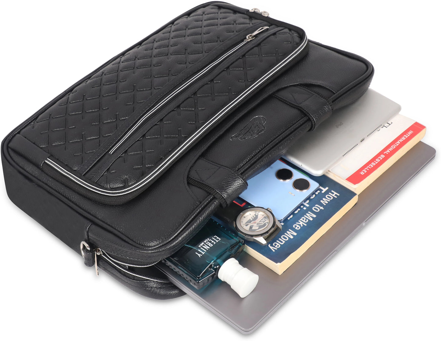 Leather World 15.6 inch Laptop Briefcase Shoulder Sling