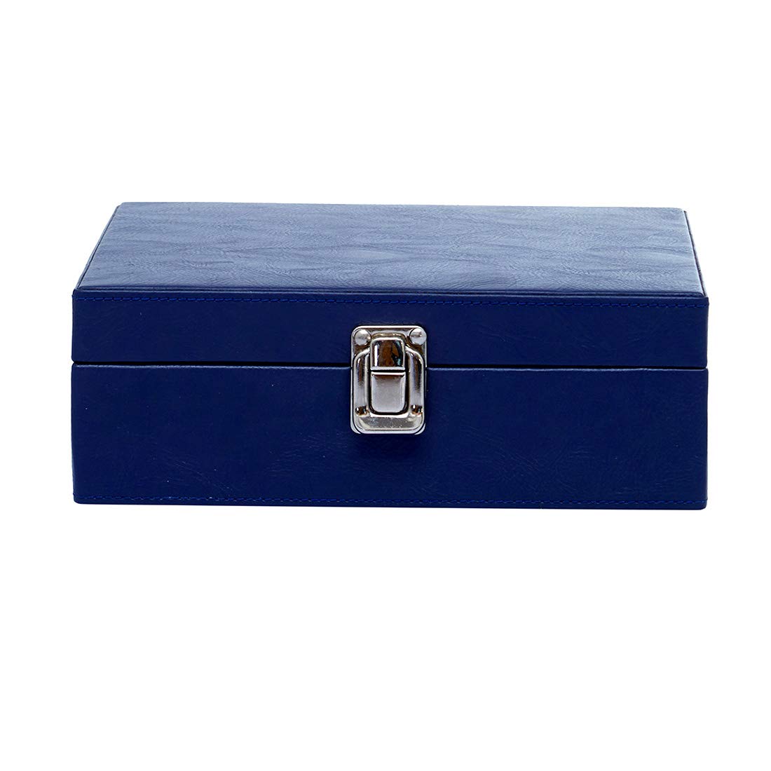 8 Slots Elegant Watch Organizer Box With Plain PU Leather Finish