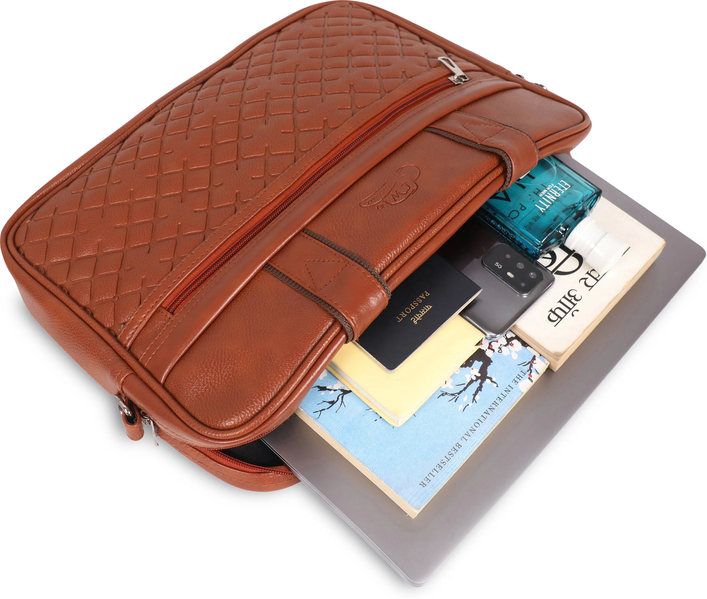 Leather World 15.6 inch Laptop Briefcase Shoulder Sling