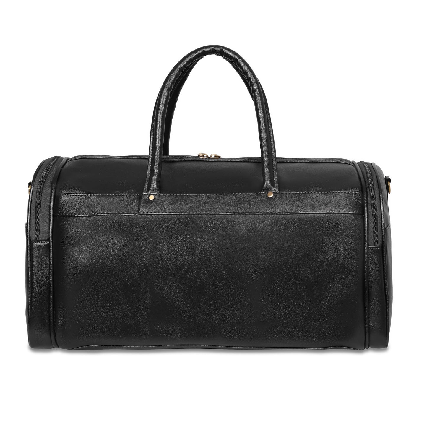 Leather Duffle Bag for Men | Travel, Gym, Sports & Overnight Bag - Black