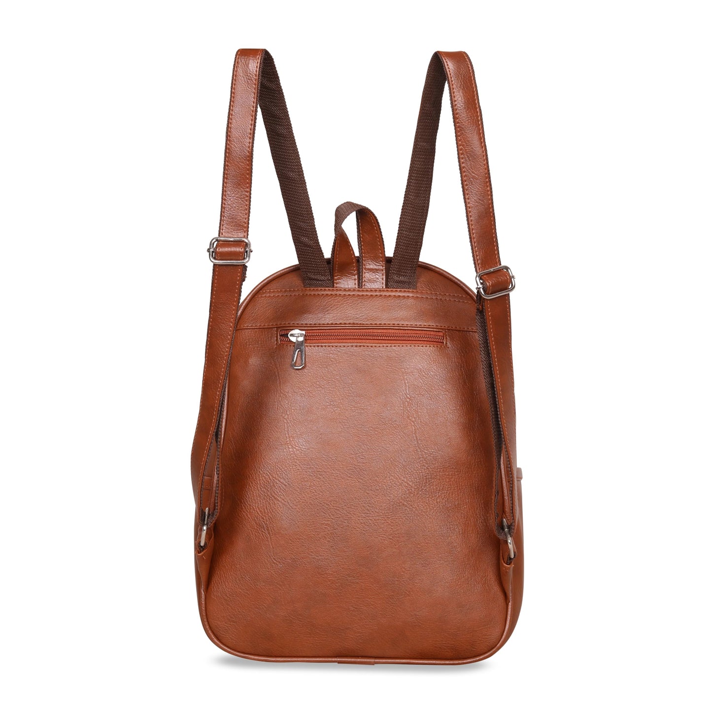 Leather World Backpack for Women Vegan Leather Travel Backpack Vintage Shoulder Bags Girls (Tan)