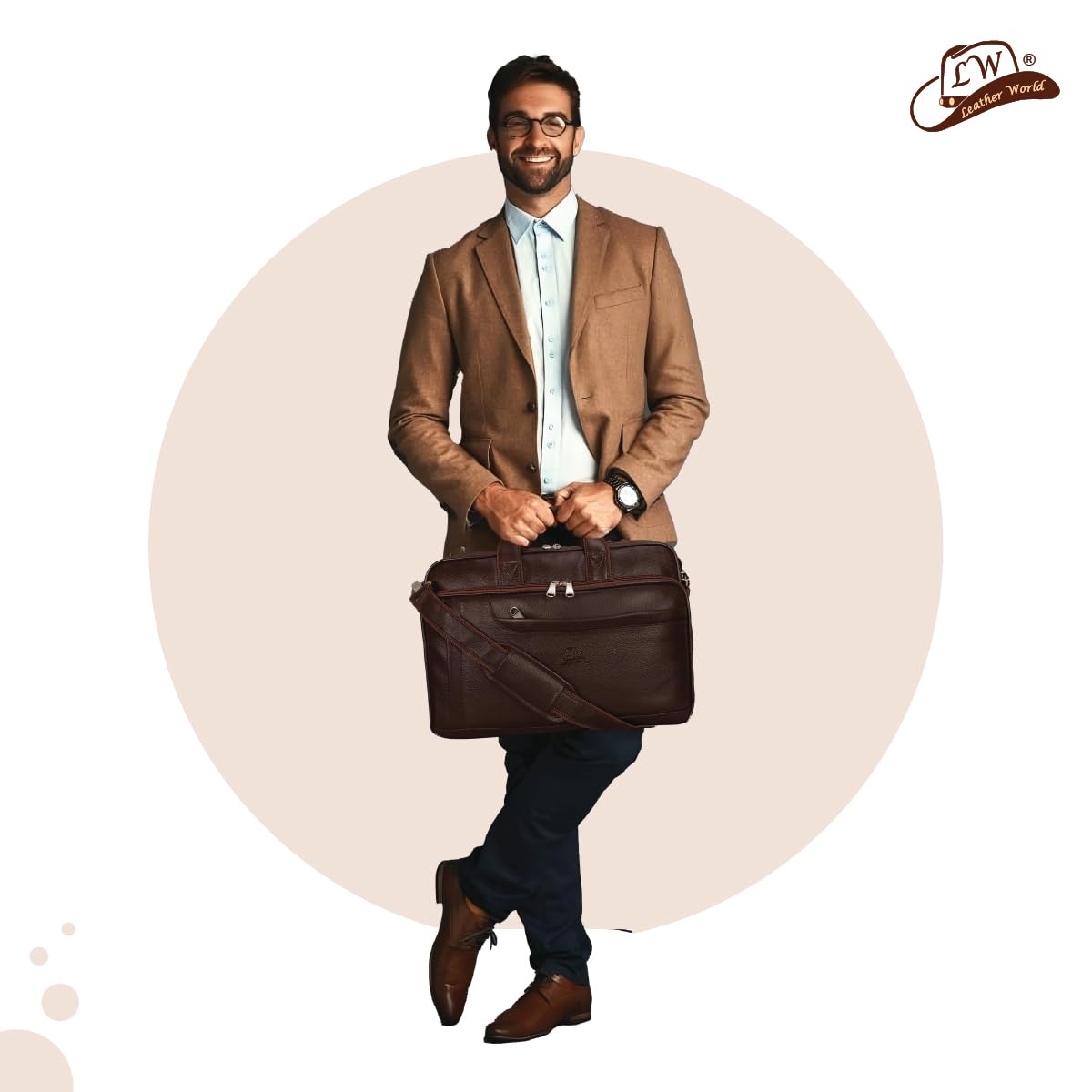 Laptop Office Bag Brown