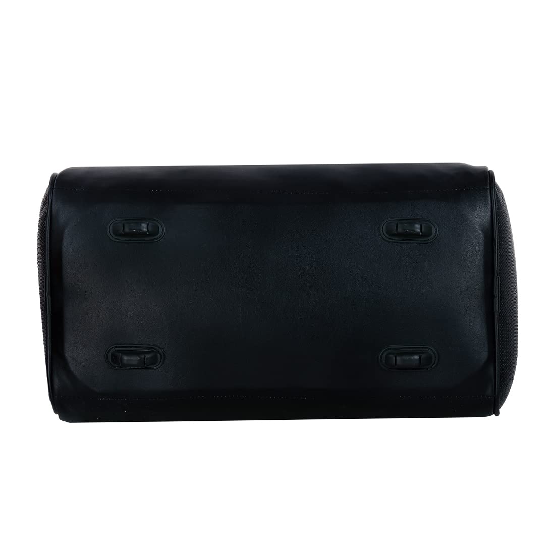 Leather World Vegan Leather Black Textured 18 Inch Travel Duffle Luggage Bag for Men Women