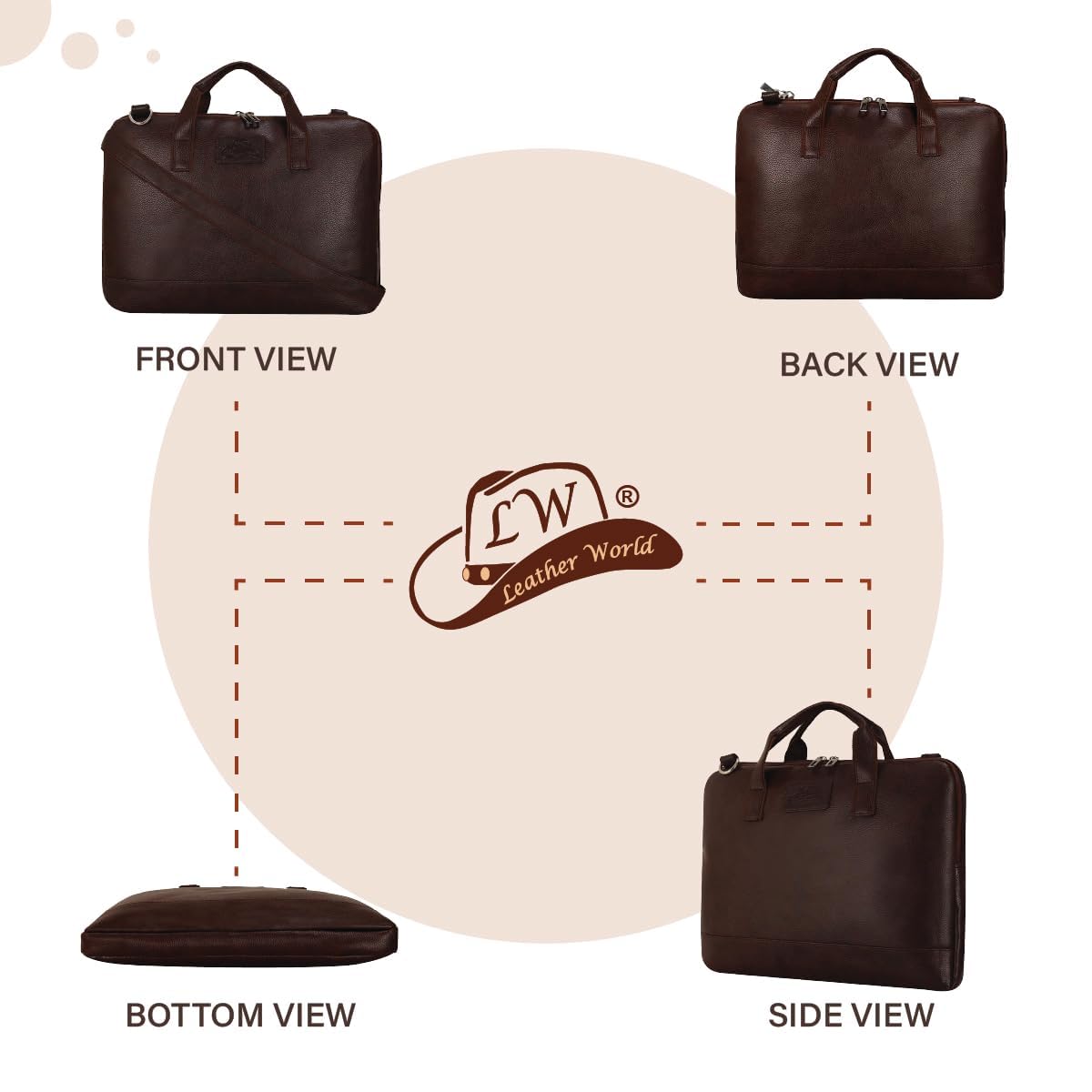 Laptop Office Bag Brown