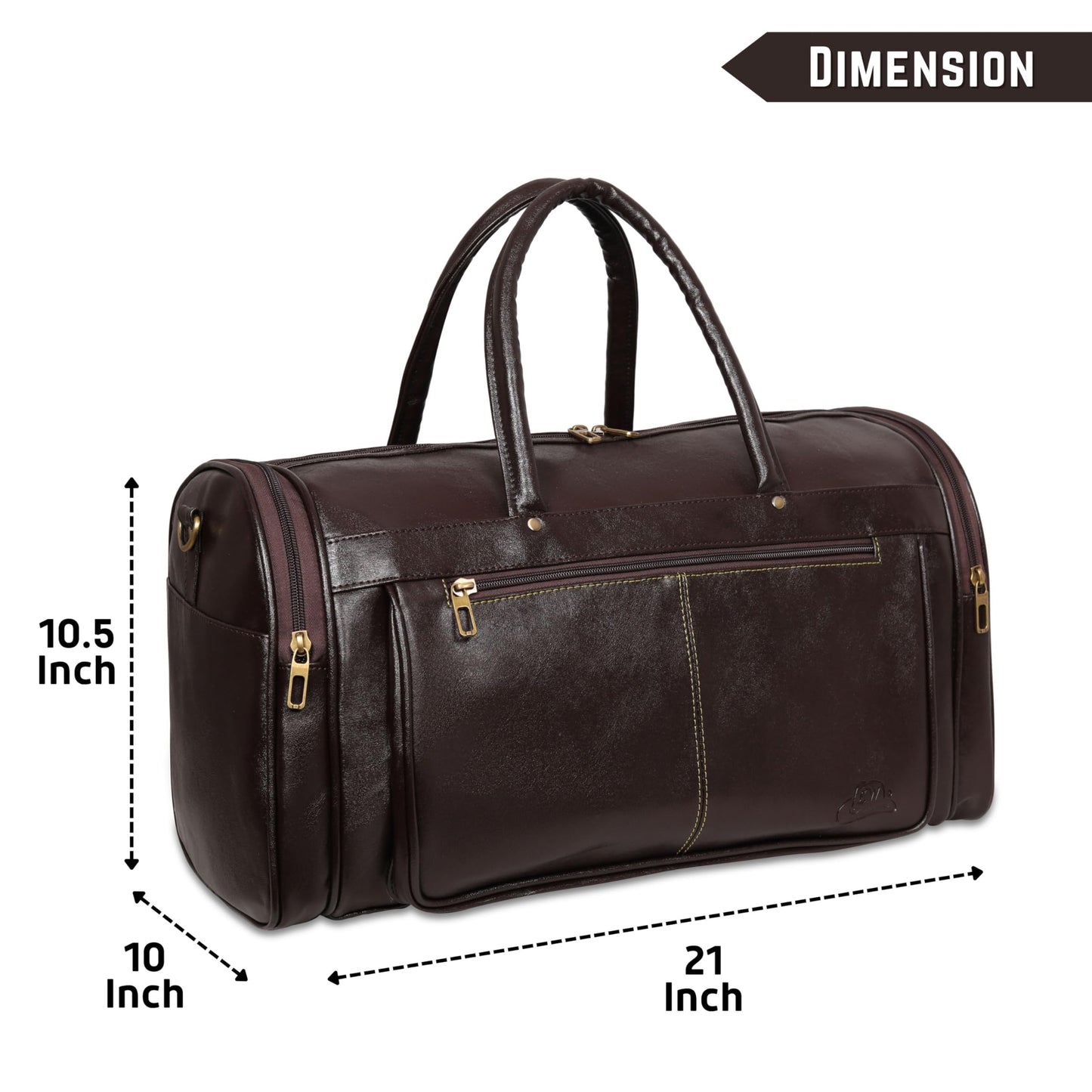 Leather Duffle Bag for Men | Travel, Gym, Sports & Overnight Bag (Brown)