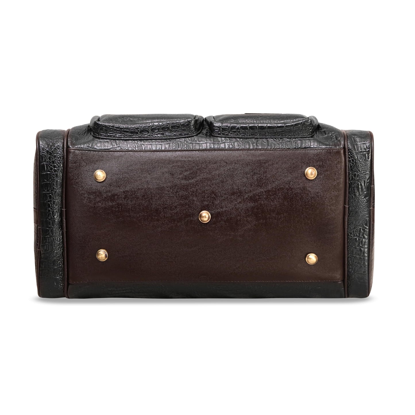 Leather World Duffel bag Textured Leatherette Luggage Duffle Weekender Bag For Travel - Men And Women's - Black