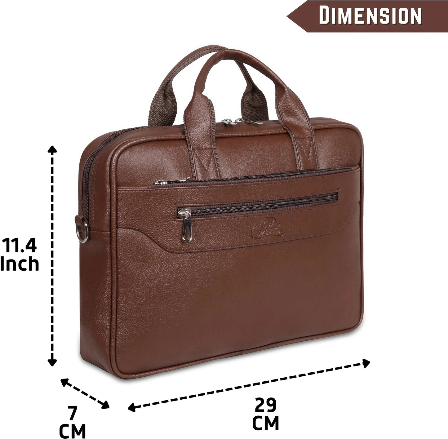 Leather World 15.6 inch Laptop Briefcase Shoulder Sling