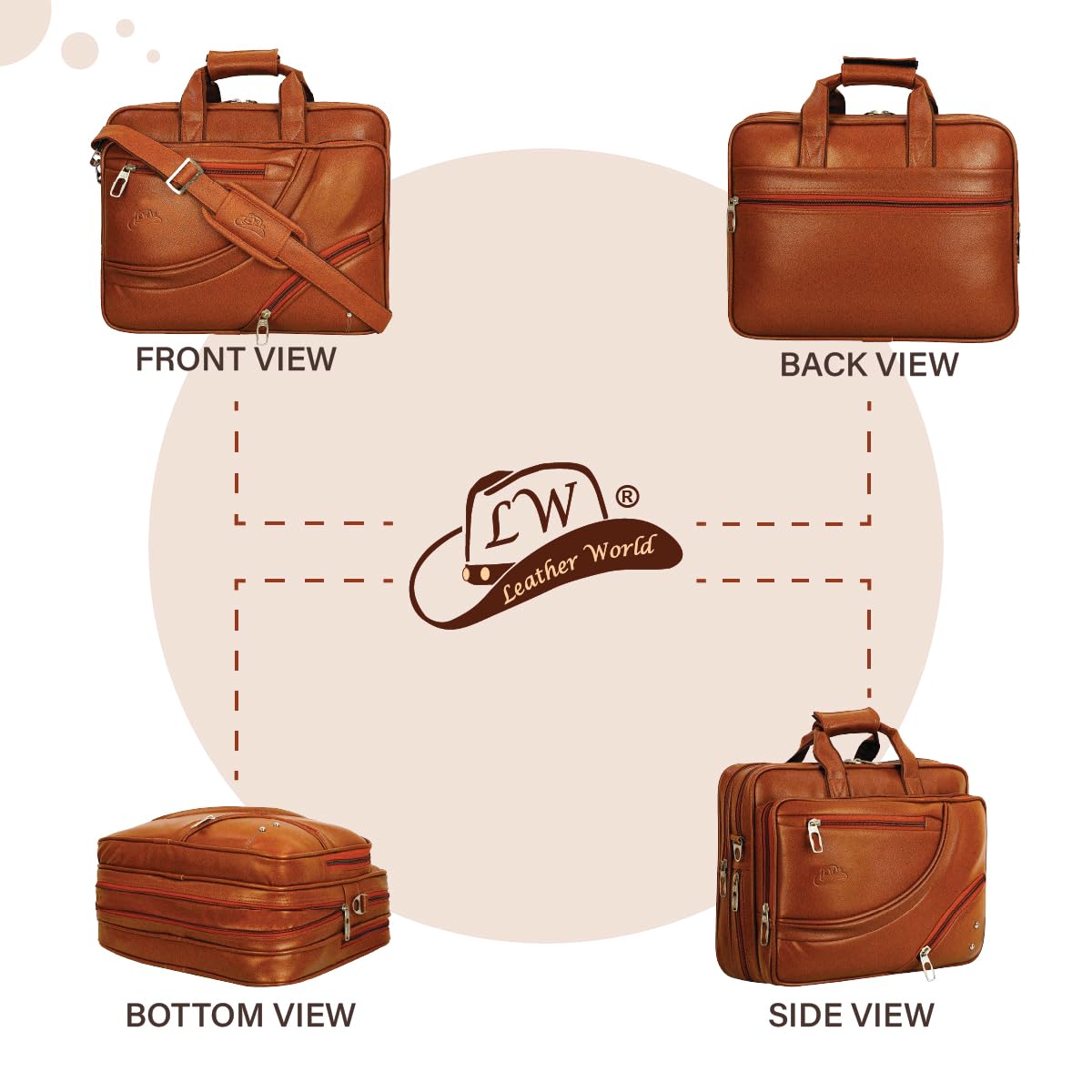 Office Laptop Bag Tan