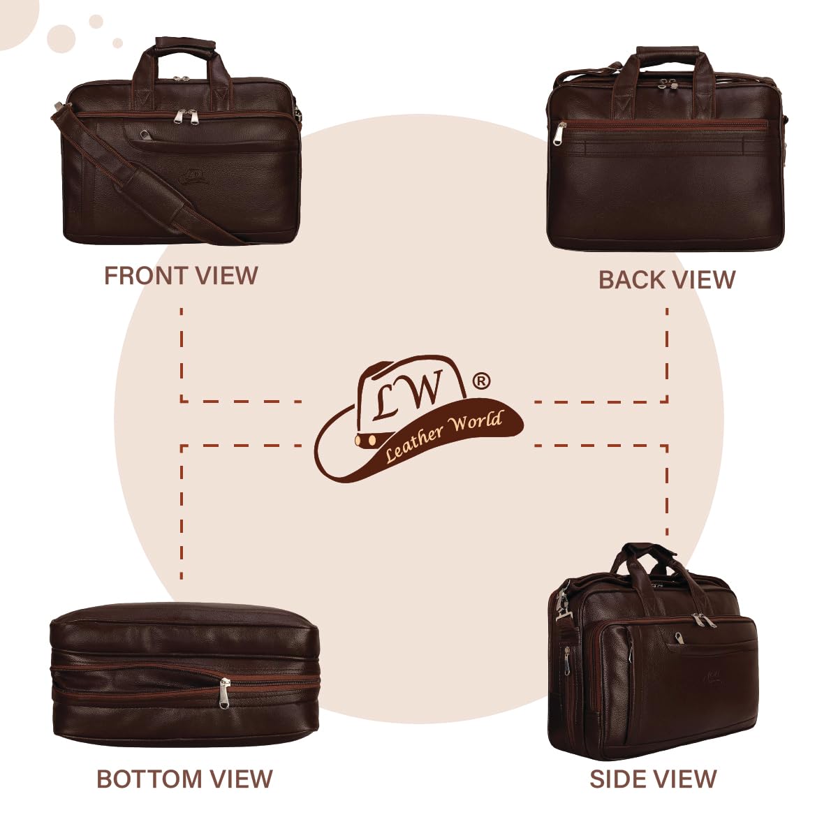 Laptop Office Bag Brown