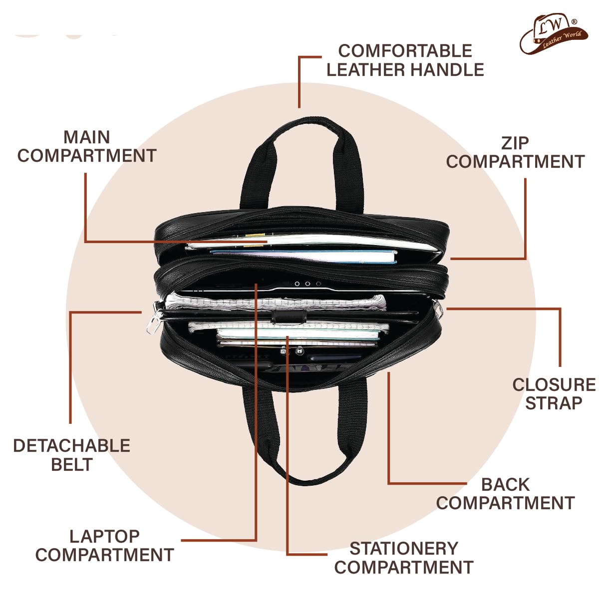 Office Laptop Bag Black