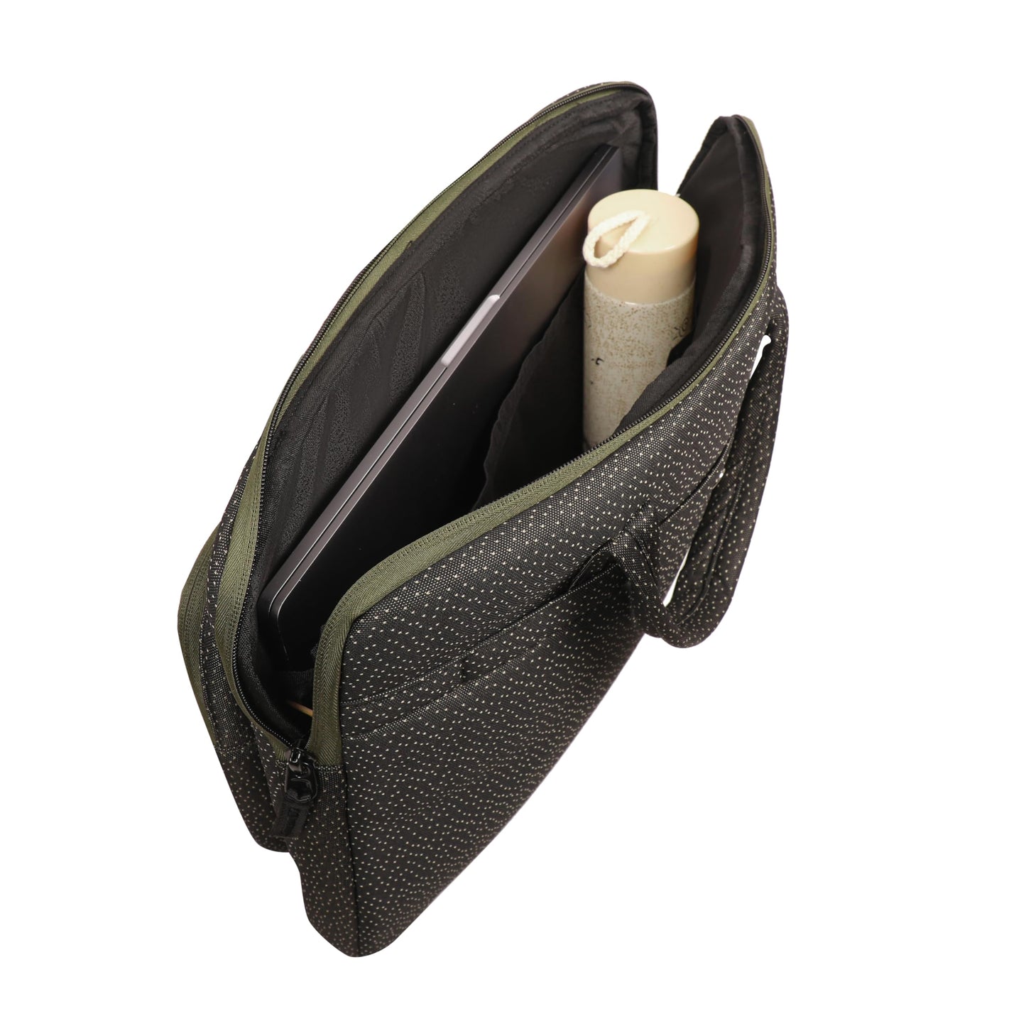 Leather World 15.6 inch Laptop Briefcase Shoulder Sling Office Business Professional Travel Messenger Bag for Men and Women Water Repellent Formal Executive Bags. (Green)
