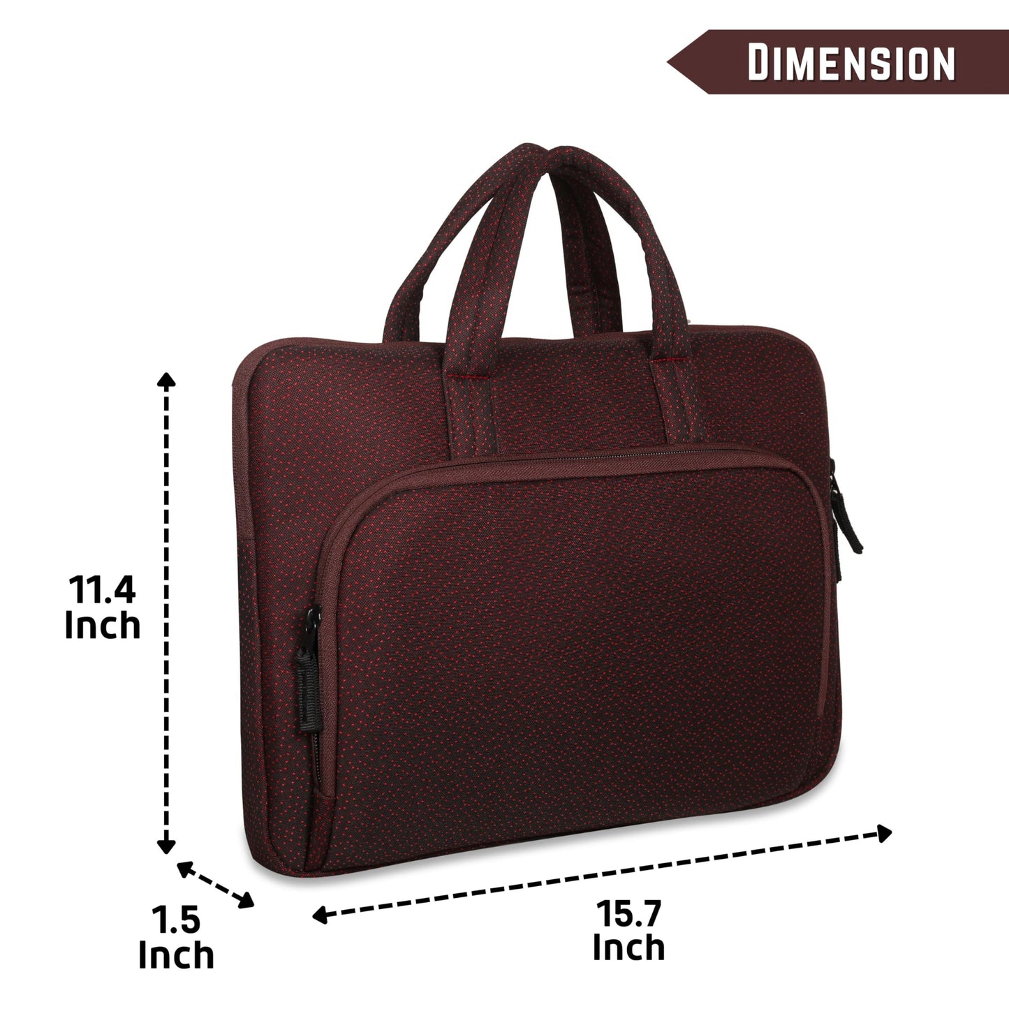 Leather World 15.6 inch Laptop Briefcase Shoulder Sling Office Business Professional Travel Messenger Bag for Men and Women Water Repellent Formal Executive Bags. (Maroon)