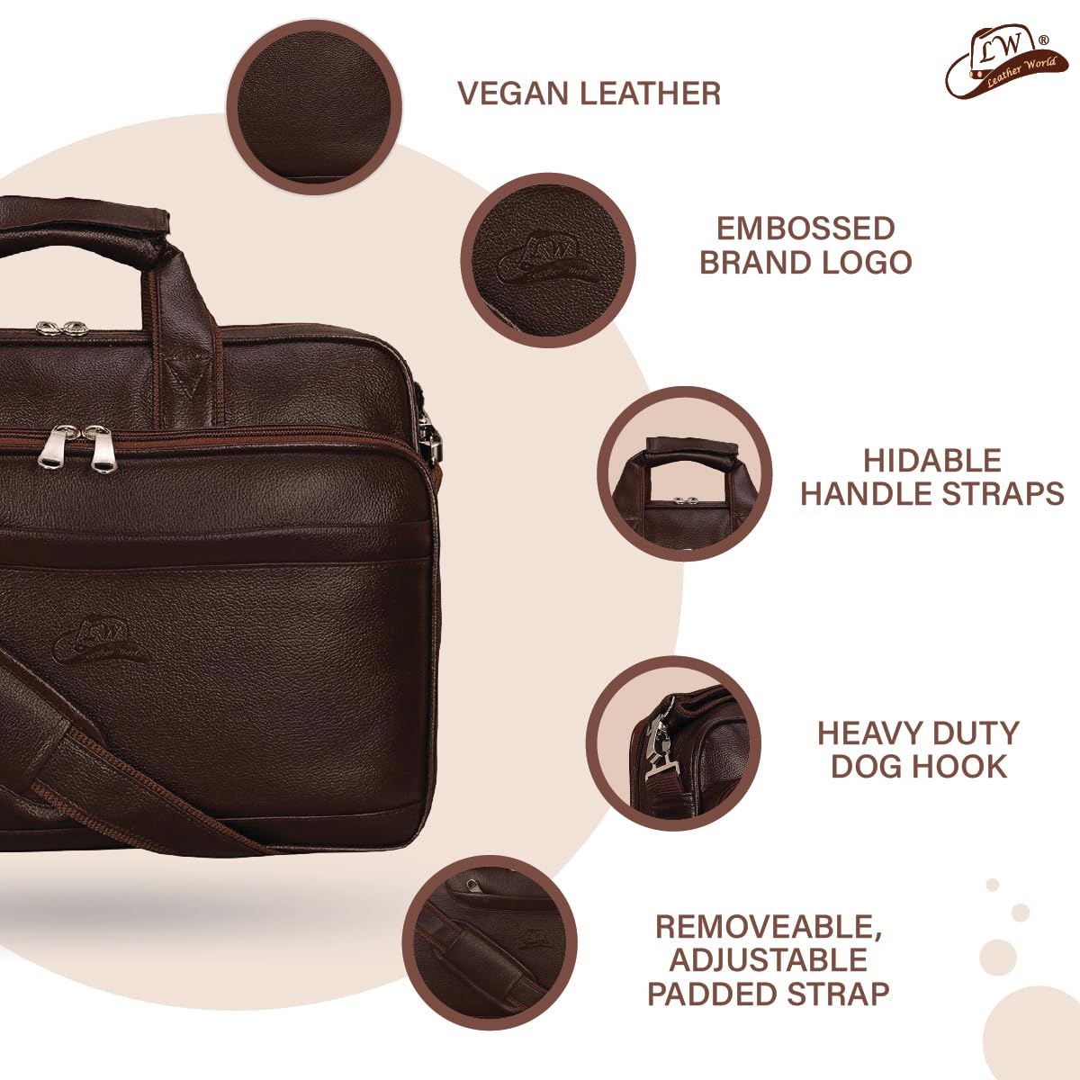 Laptop Office Bag Brown