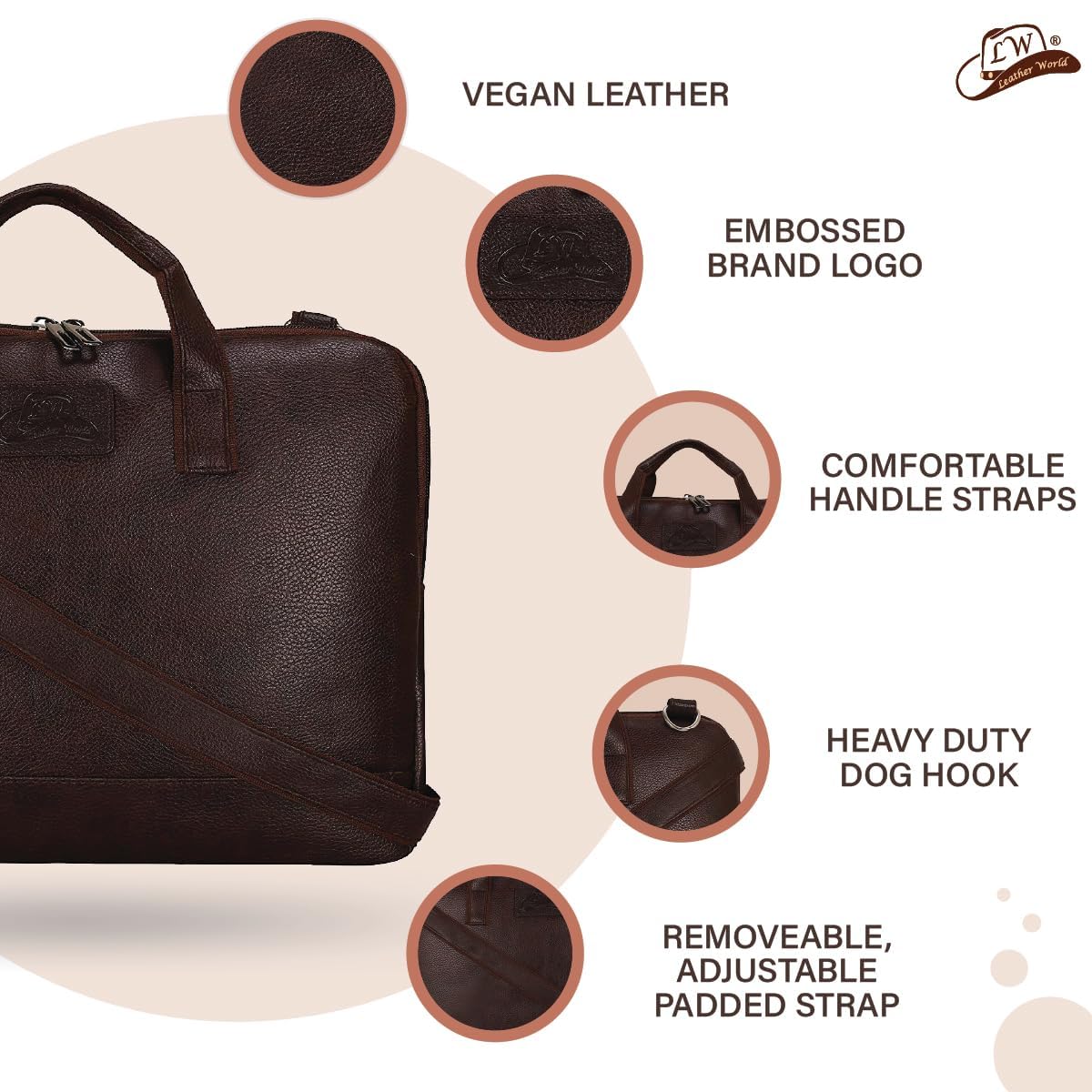 Sleek Slim Unisex 15.6 Inch Office Laptop Bag