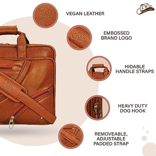 City Savvy Vegan Leather 15.6 Inch Office Laptop Bag
