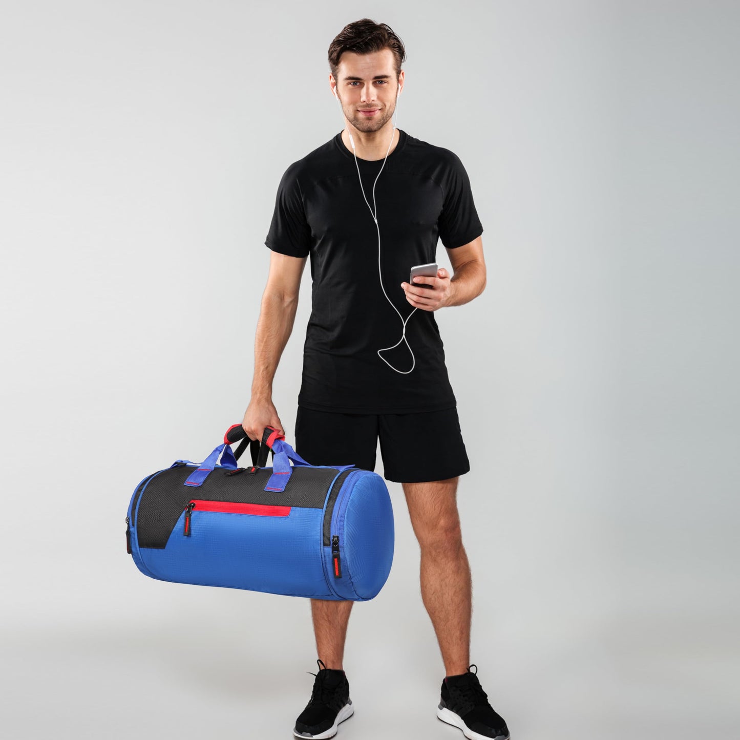 Leather World Gym Bag for Men & Women | Duffle Bag | Adjustable Shoulder Duffle Gym Bag | Water Resistant | Sports & Travel Bag