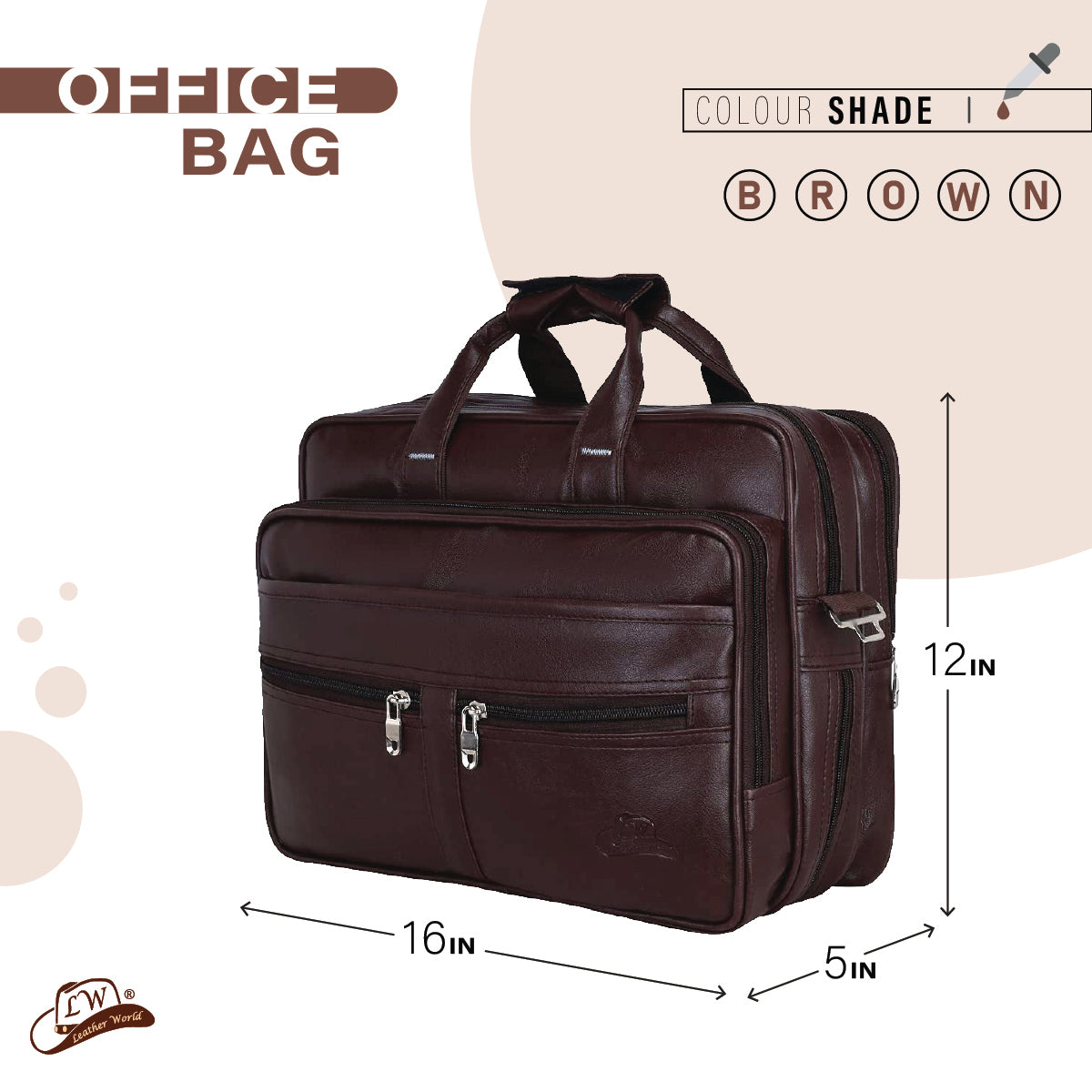 Office Laptop Bag Brown