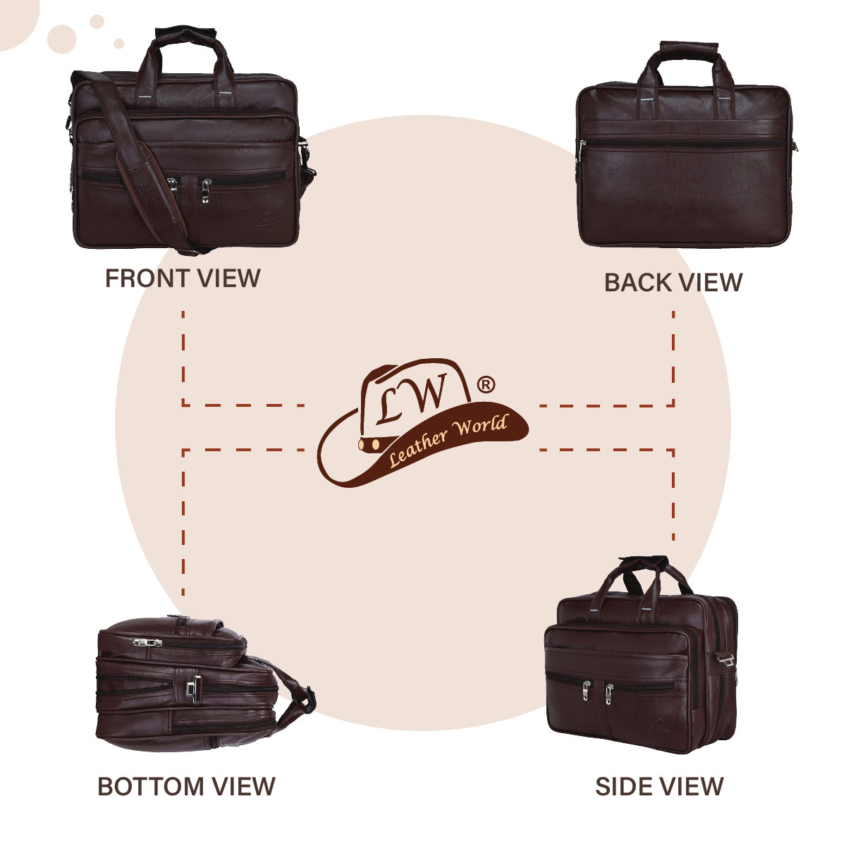 Office Laptop Bag Brown