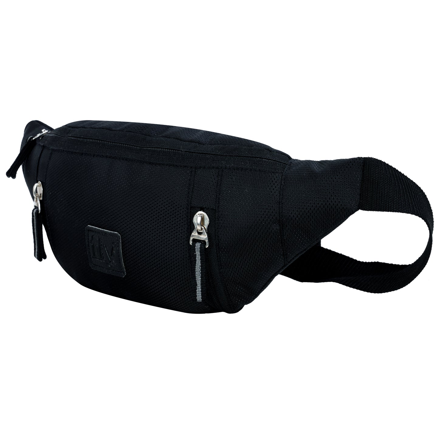 Leather World Waist Bag Travel waist Pouch Belt Sport Bag Bum Bag for Men and Women Nylon (Black)