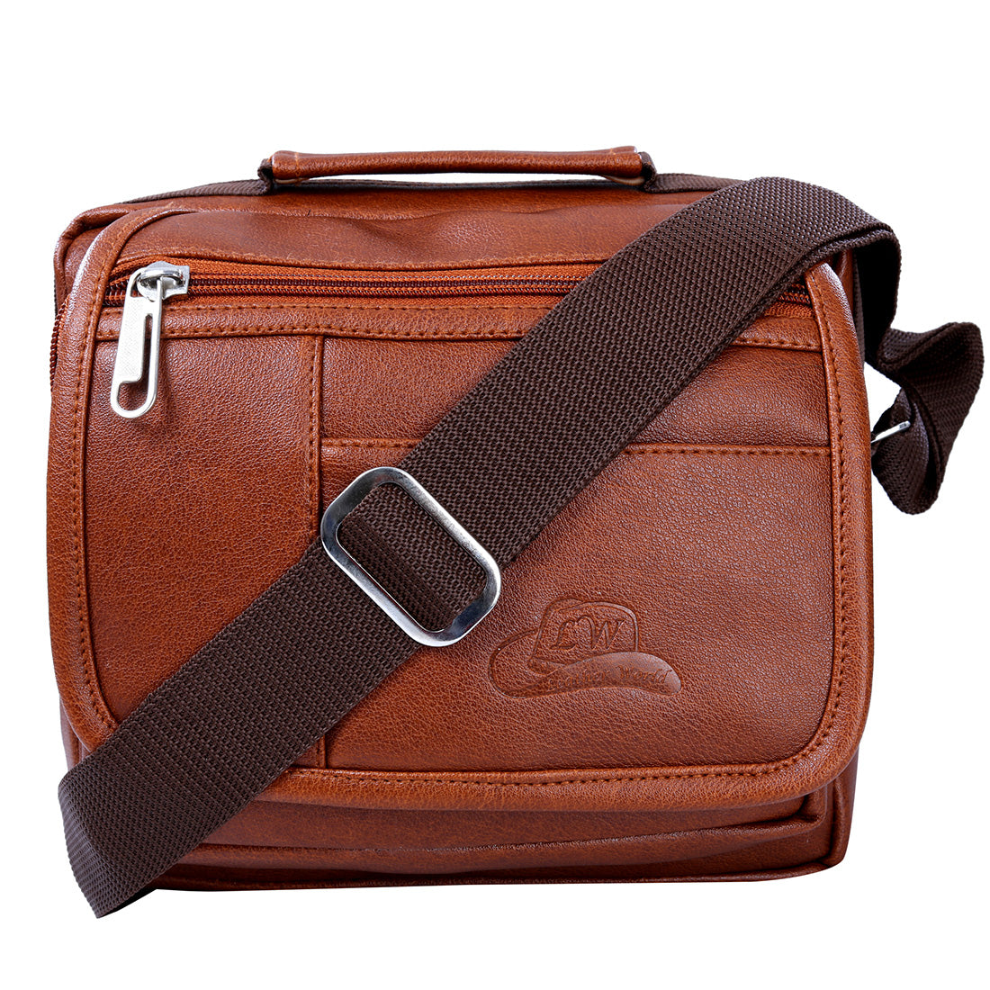 Leather World Unisex Leatherette Sling Bag