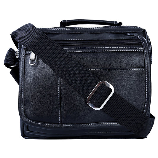 Leather World PU Leather Crossbody Sling Stylish Unisex Convenience