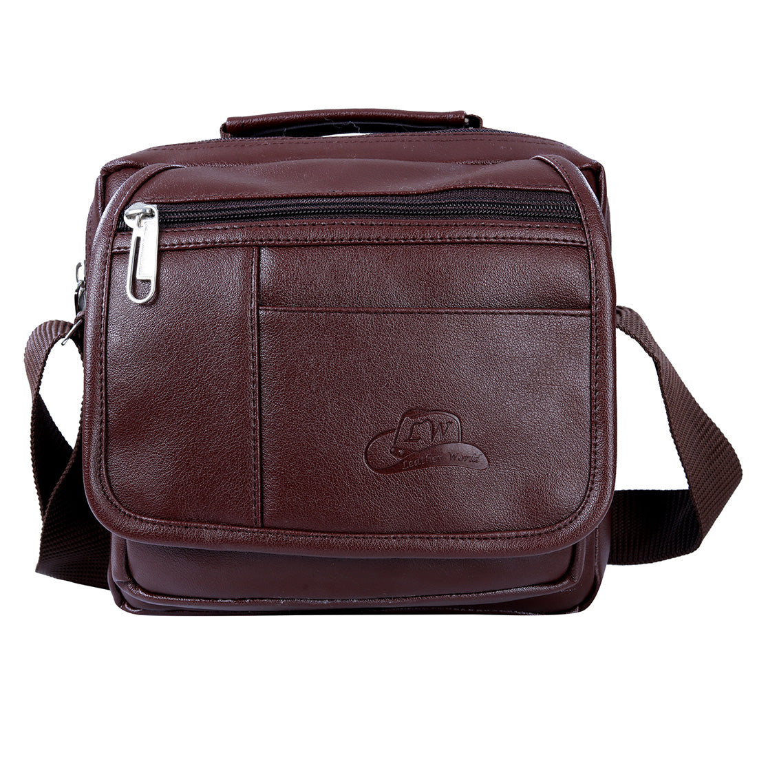 Leather World Unisex Leatherette Sling Bag