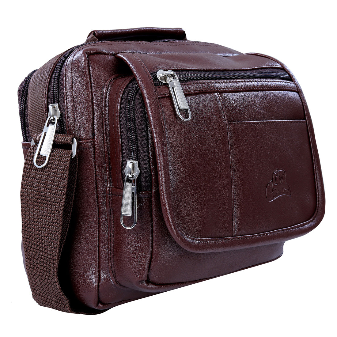 Leather World Unisex Leatherette Sling Bag