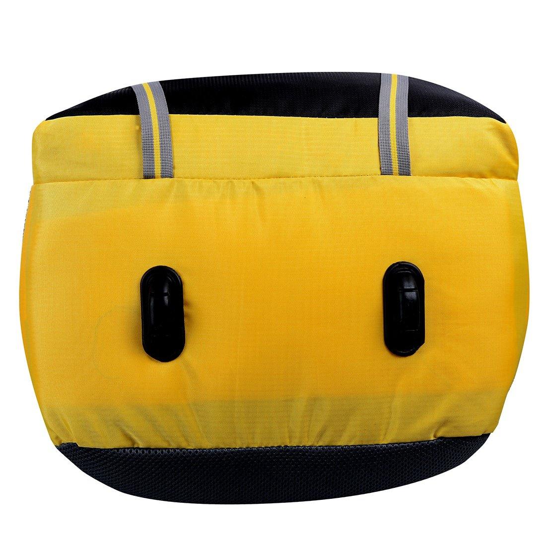 Black & Yellow Casual Trekking Rucksack Bag With Shoe Compartment