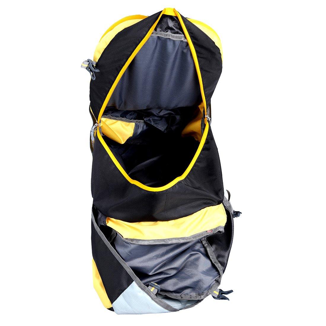 Black & Yellow Casual Trekking Rucksack Bag With Shoe Compartment