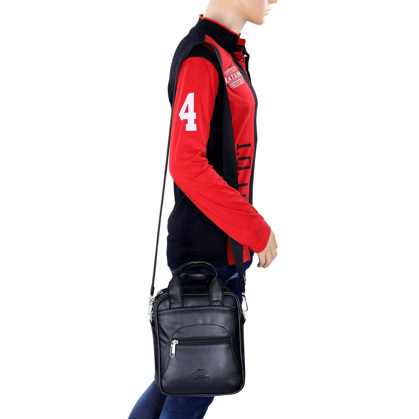 Leather World PU Leather Crossbody Sling Stylish Unisex Convenience