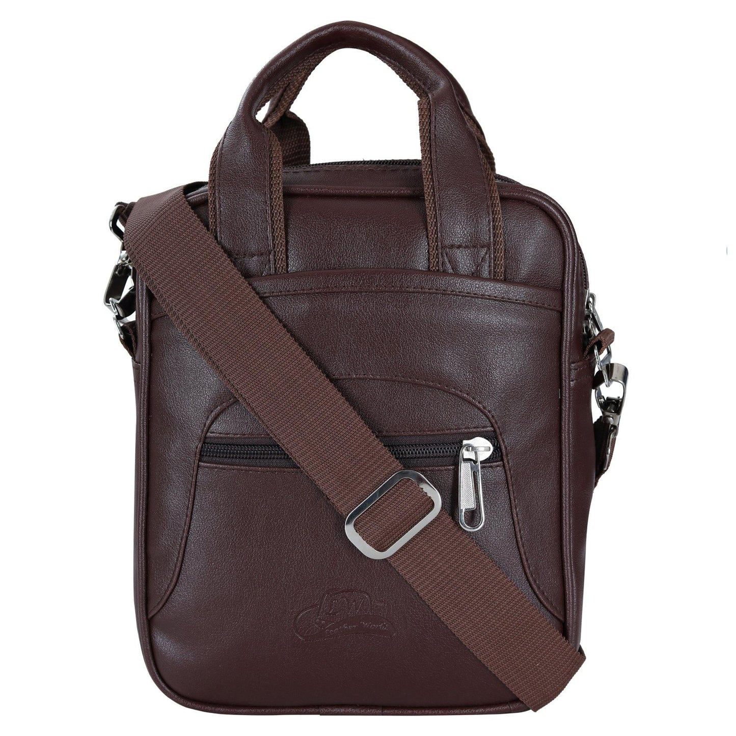 Leather World PU Leather Crossbody Sling Stylish Unisex Convenience