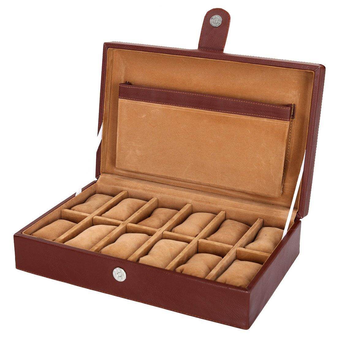 Leather World Unisex 12 Slots Watch Organiser Box - Leatherworldonline.net