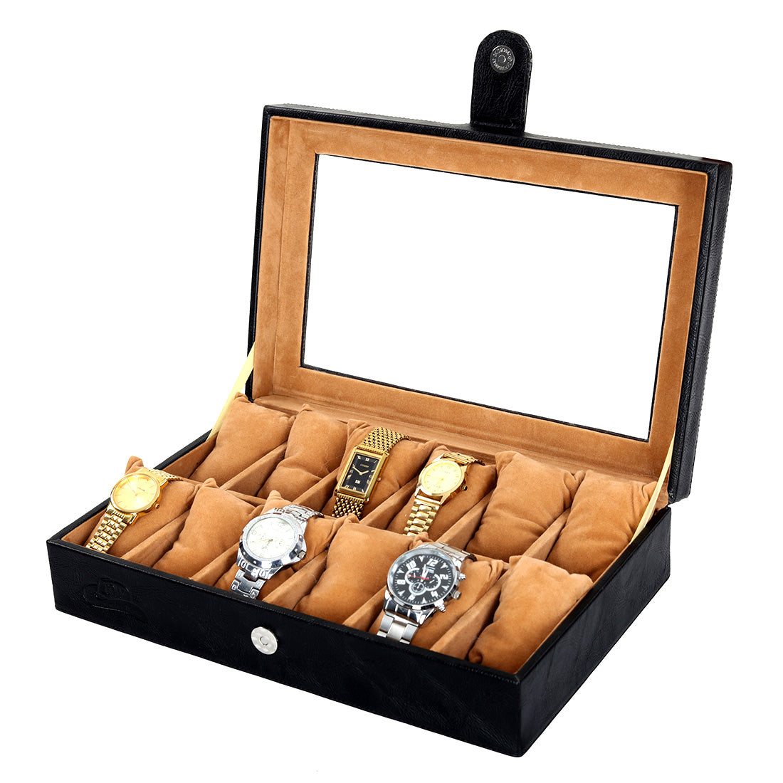 12 Slots Luxury Watch Box Organizer with Viewing Window