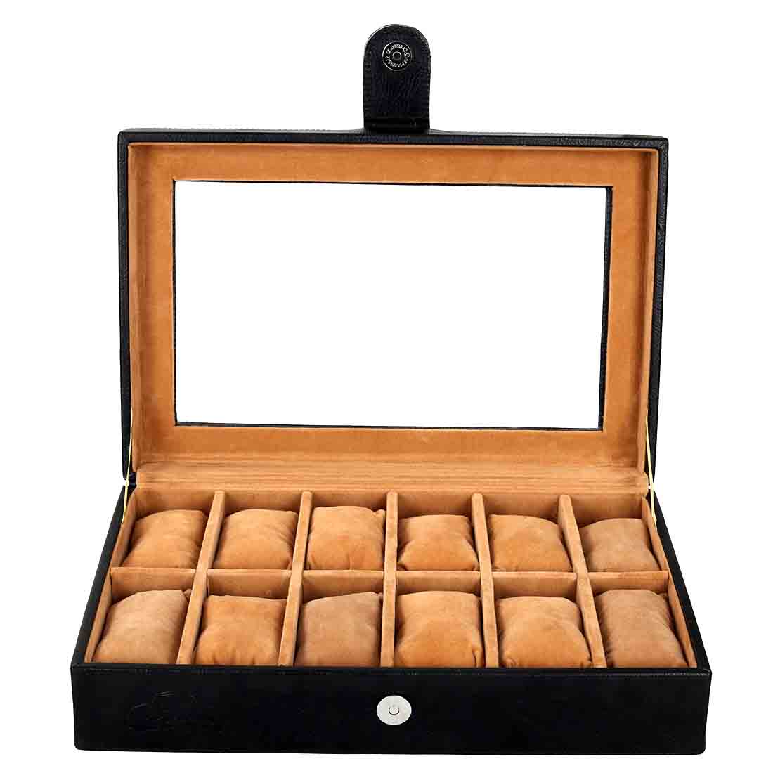 12 Slots Luxury Watch Box Organizer with Viewing Window