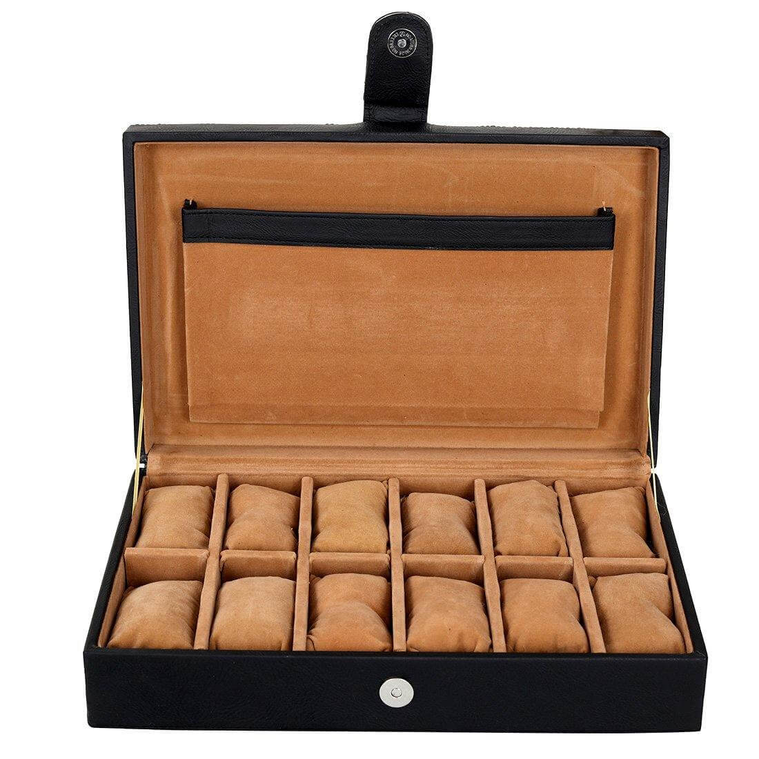 Leather World Unisex 12 Slots Watch Organiser Box - Leatherworldonline.net