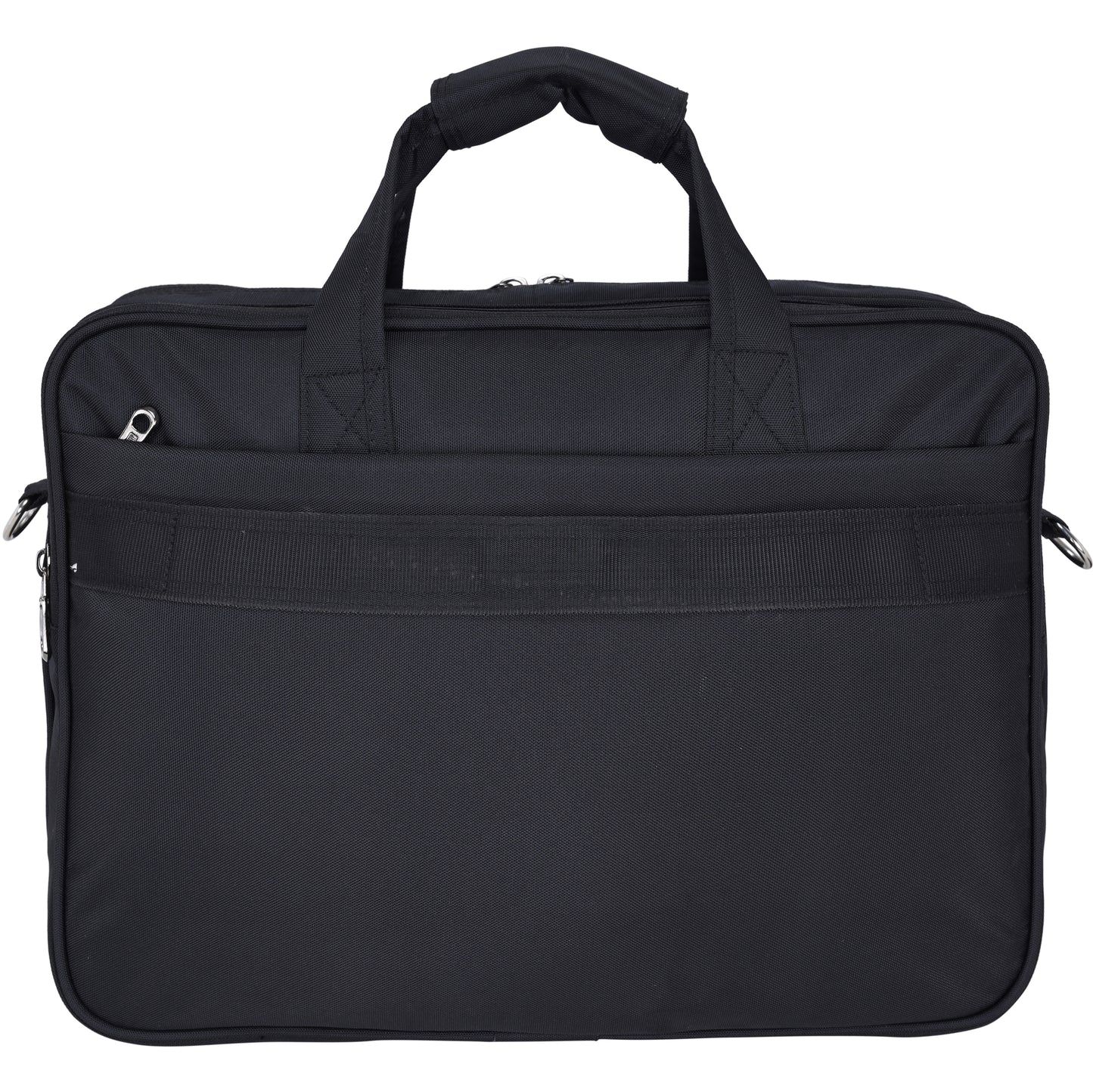 Fly Fashion 15.6 inch Nylon Expandable Laptop Office Bag Men Women Messenger Briefcase-Black