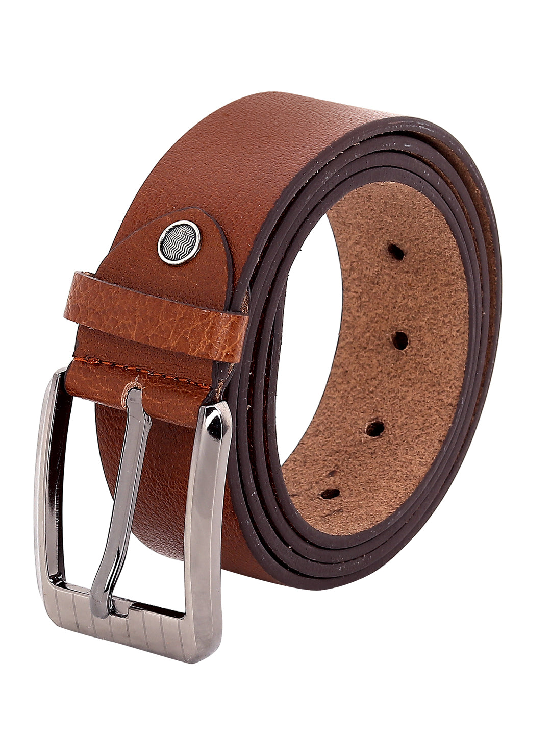 Leather World Formal Casual Brown Color Branded Stylish Genuine Leather Belts For Men