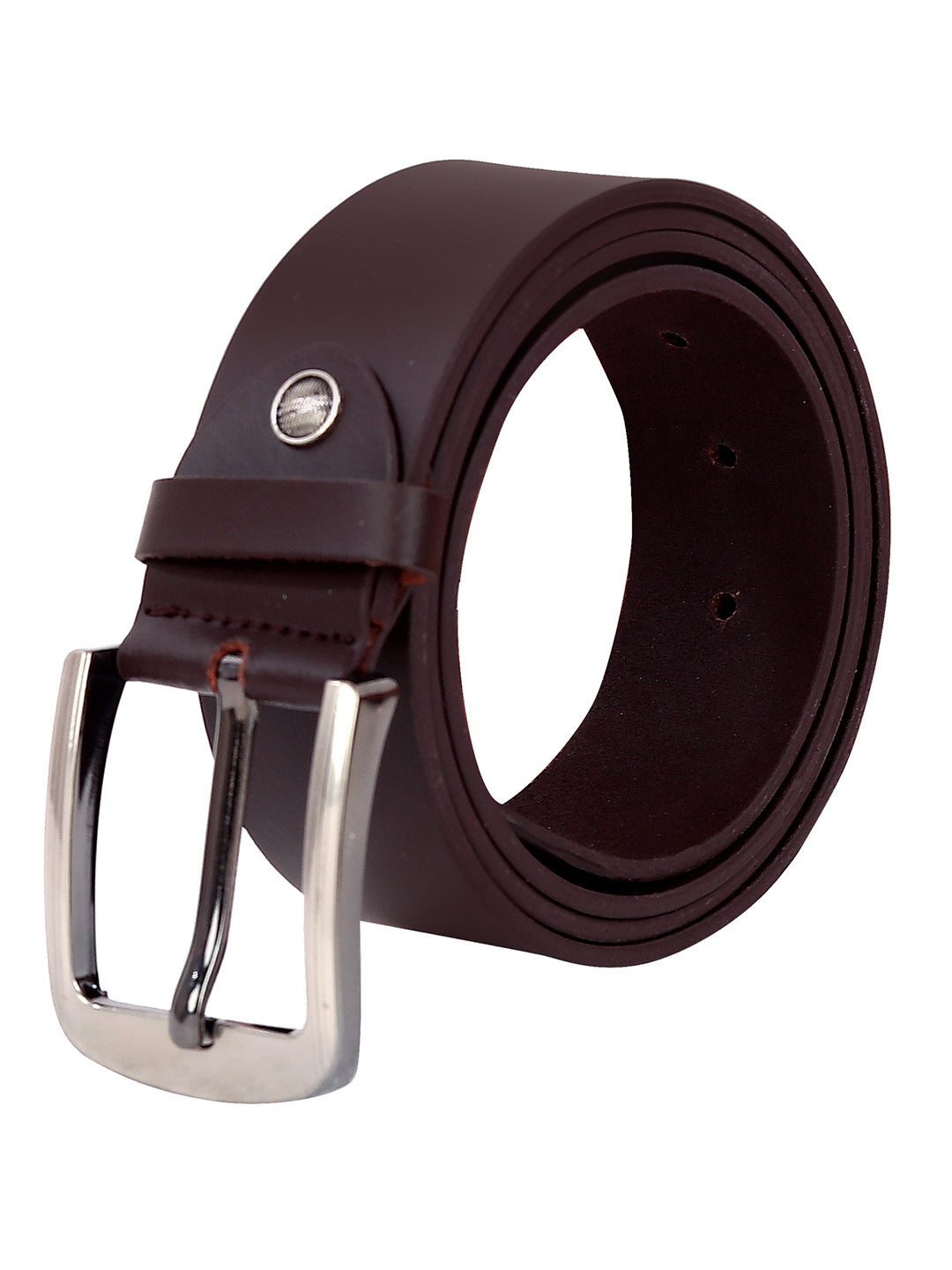 Leather World Formal Casual Brown Branded Stylish Genuine Leather Belts For Men