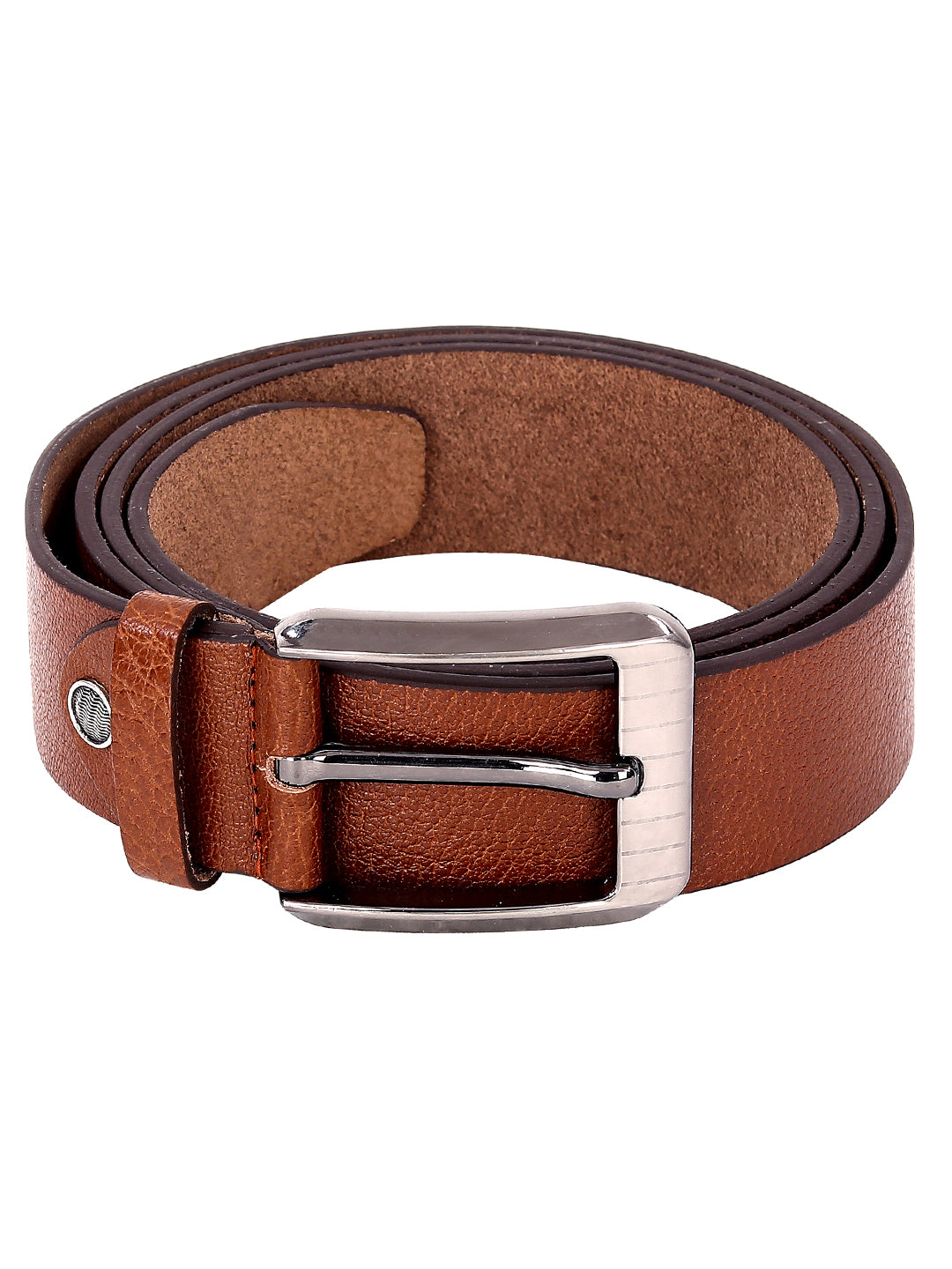 Leather World Formal Casual Brown Color Branded Stylish Genuine Leather Belts For Men