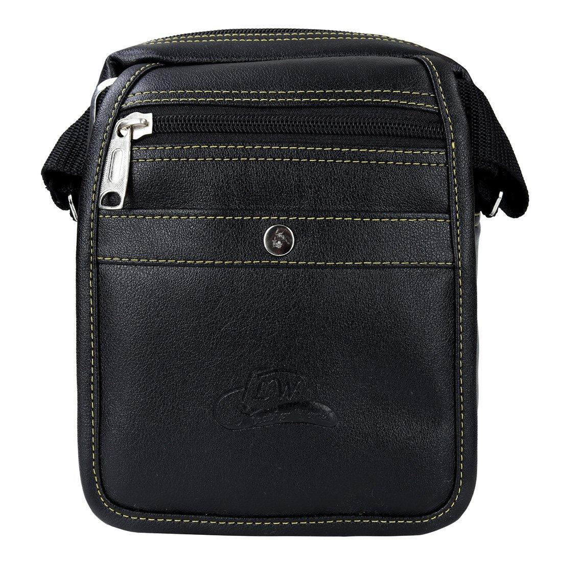 Leather World Unisex Casual Leatherette Sling Crossbody Bag
