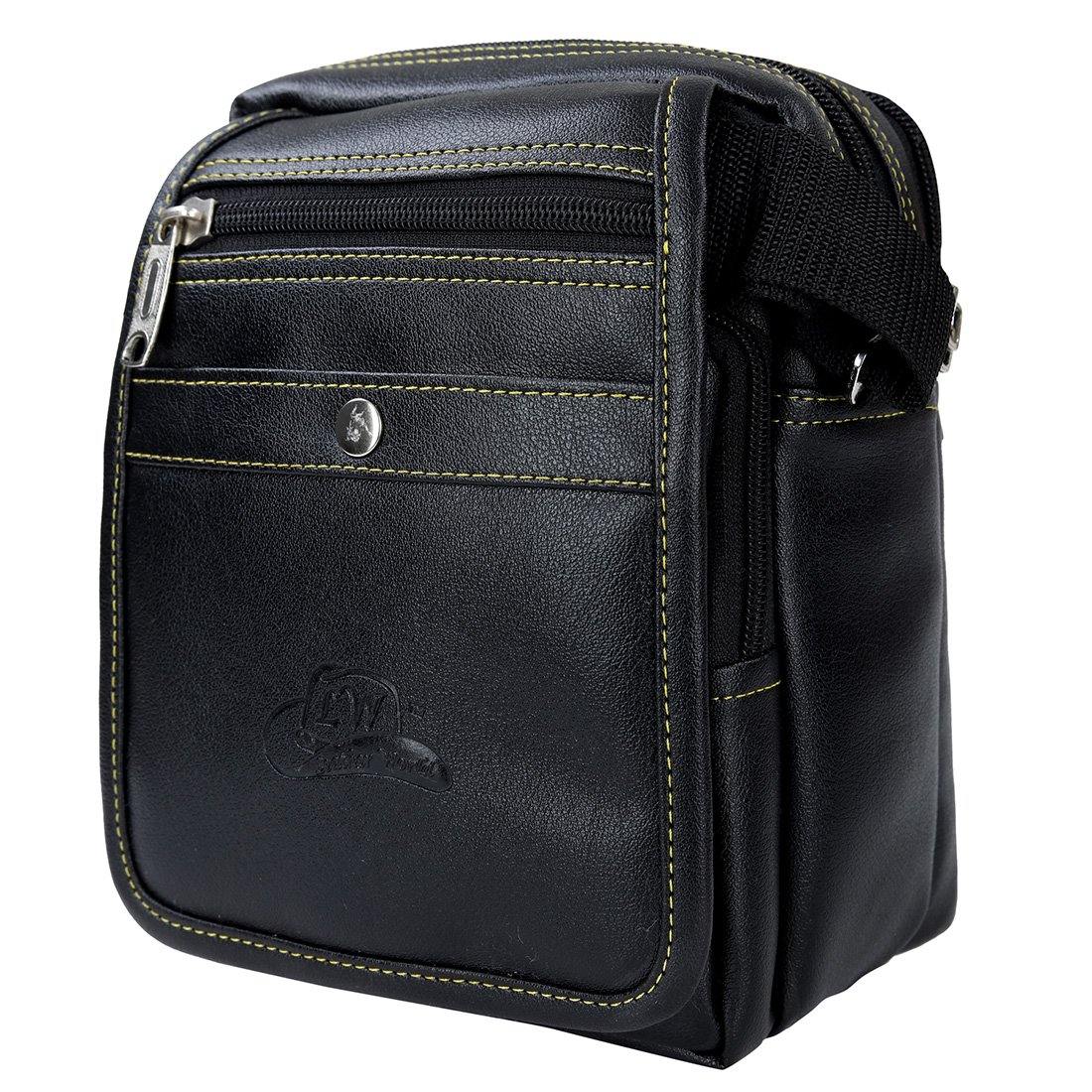 Leather World Unisex Casual Leatherette Sling Crossbody Bag