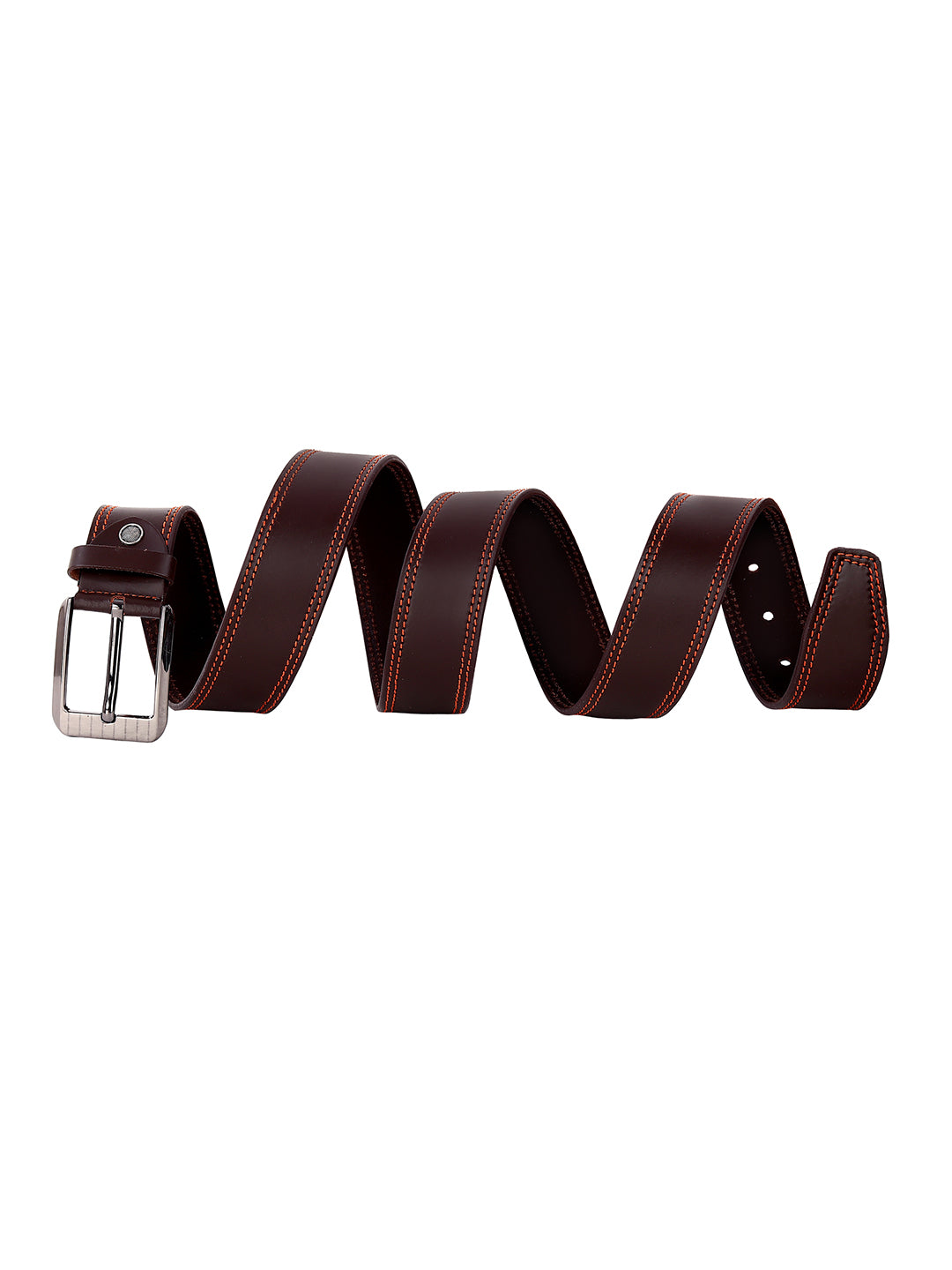 Leather World Formal Casual Brown Branded Stylish Genuine Leather Belts For Men