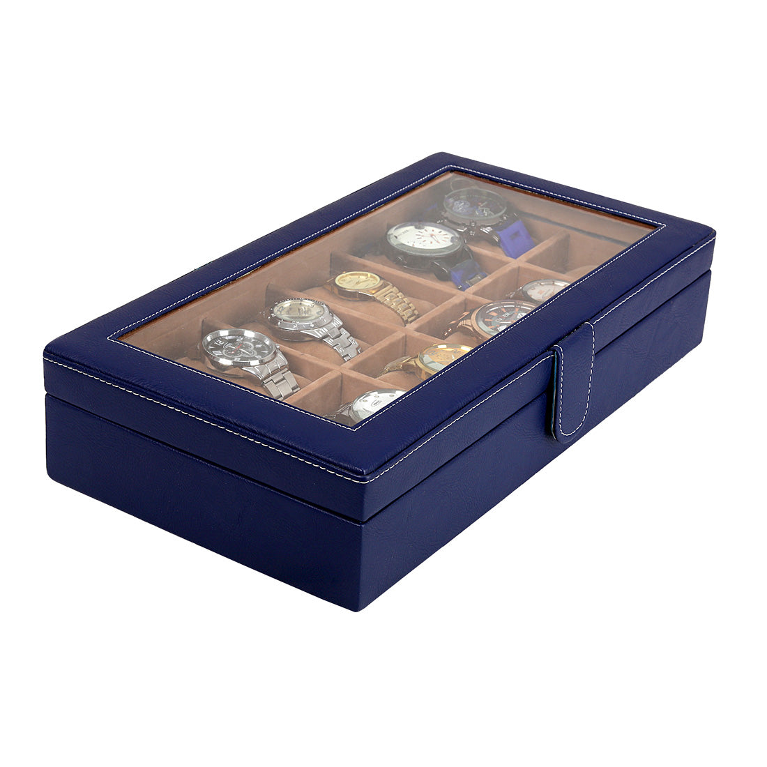 12 Slots Luxury Watch Box Organizer with Viewing Window